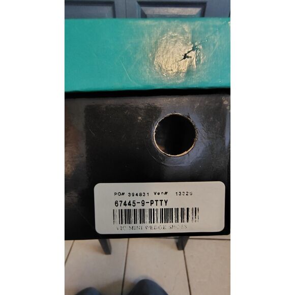 Chocolat Blu Women's Leather Gray Vic Mini Wedge Shoes Size 9 - Picture 4 of 9